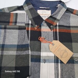 Weatherproof Vintage Riviera XXL Plaid Button Down Shirt Menswear Casual NWT